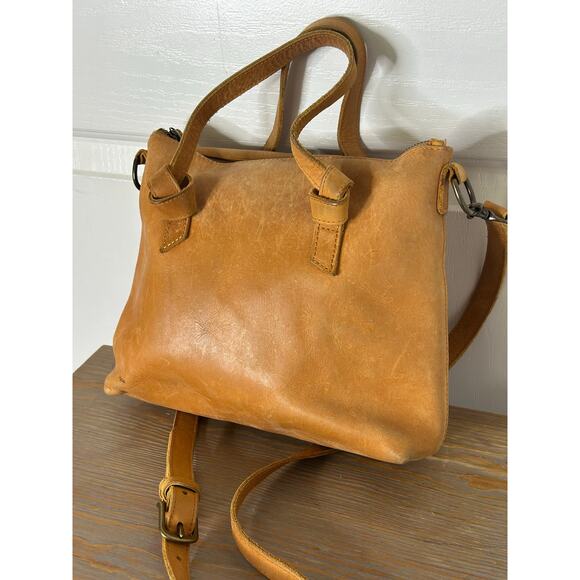 ABLE Bag Women's Brown Leather Rachel Knotted Details Crossbody Handbag - Picture 8 of 14